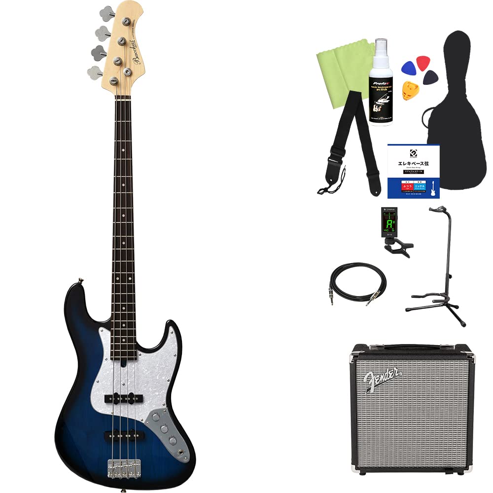 Amazon | Bacchus WJB-360R TBS ベース 初心者12点セット 【Fender